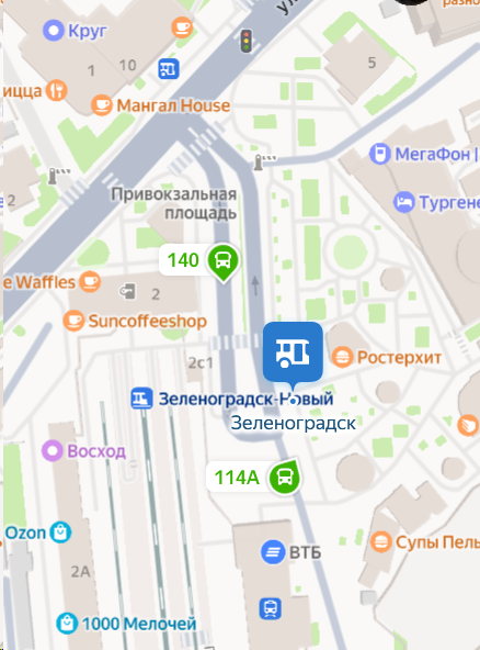 Яндекс Карты — автобусы онлайн Зеленоградск
