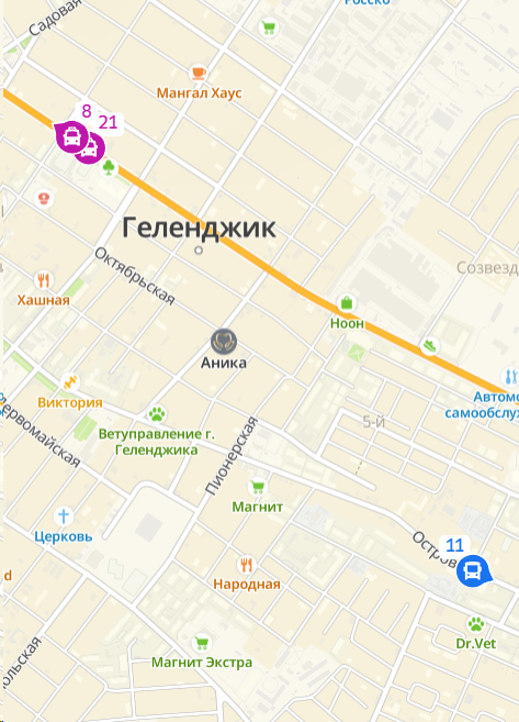 2ГИС — автобусы онлайн Геленджик